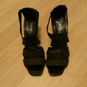 Vaneli Black Strappy Dress Shoes